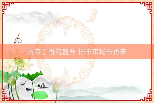古寺丁香花盛开 旧书市场书香来