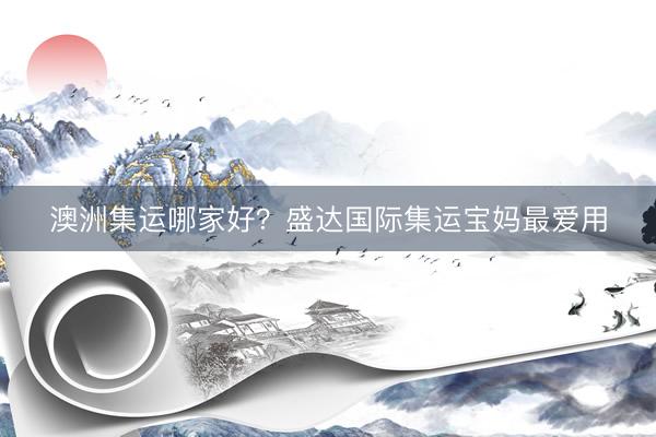 澳洲集运哪家好？盛达国际集运宝妈最爱用