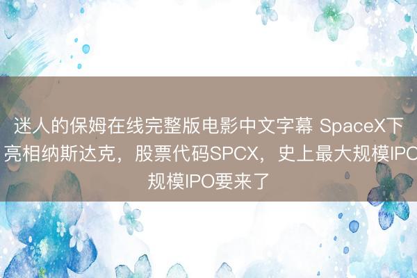 迷人的保姆在线完整版电影中文字幕 SpaceX下月12日亮相纳斯达克，股票代码SPCX，史上最大规模IPO要来了