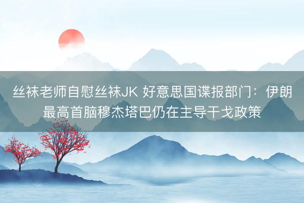 丝袜老师自慰丝袜JK 好意思国谍报部门：伊朗最高首脑穆杰塔巴仍在主导干戈政策