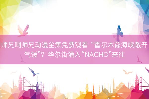 师兄啊师兄动漫全集免费观看 “霍尔木兹海峡敞开气馁”？华尔街涌入“NACHO”来往