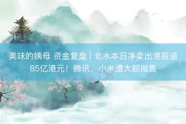 美味的姨母 资金复盘 | 北水本日净卖出港股逾85亿港元！腾讯、小米遭大额抛售