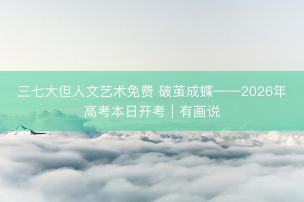 三七大但人文艺术免费 破茧成蝶——2026年高考本日开考｜有画说