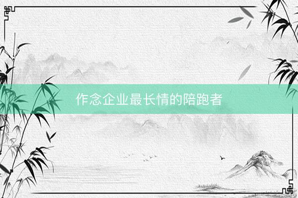 作念企业最长情的陪跑者